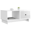 Sofabord Hvid højglans 90 x 50 x 40 cm Konstrueret træ