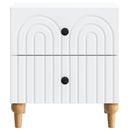 Natskab med skuffe 2 pcs Hvid 43 x 34,5 x 48 cm Konstrueret træ