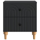 Natskab med skuffe 2 pcs Sort 43 x 34,5 x 48 cm Konstrueret træ