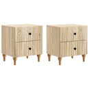 Natskab 2 pcs Sonoma-eg 43 x 34,5 x 48 cm Konstrueret træ