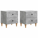Natskab 2 pcs Betongrå 43 x 34,5 x 48 cm Konstrueret træ