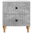 Natskab 2 pcs Betongrå 43 x 34,5 x 48 cm Konstrueret træ