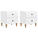 Natskab 2 pcs Hvid højglans 43 x 34,5 x 48 cm Konstrueret træ