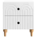 Natskab 2 pcs Hvid højglans 43 x 34,5 x 48 cm Konstrueret træ