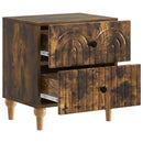 Natskab 2 pcs Røget eg 43 x 34,5 x 48 cm Konstrueret træ