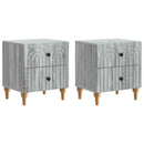 Natskab 2 pcs Grå sonoma-eg 43 x 34,5 x 48 cm Konstrueret træ