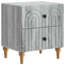 Natskab 2 pcs Grå sonoma-eg 43 x 34,5 x 48 cm Konstrueret træ