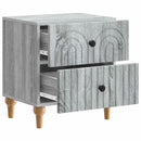 Natskab 2 pcs Grå sonoma-eg 43 x 34,5 x 48 cm Konstrueret træ