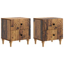 Natskab 2 pcs Gammelt træ 43 x 34,5 x 48 cm Konstrueret træ