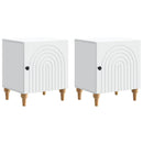 Natskab 2 pcs Hvid 43 x 34,5 x 50 cm Konstrueret træ