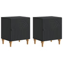 Natskab 2 pcs Sort 43 x 34,5 x 50 cm Konstrueret træ