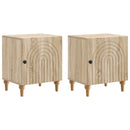 Natskab 2 pcs Sonoma-eg 43 x 34,5 x 50 cm Konstrueret træ