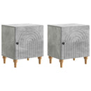 Natskab 2 pcs Betongrå 43 x 34,5 x 50 cm Konstrueret træ