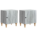 Natskab 2 pcs Grå sonoma-eg 43 x 34,5 x 50 cm Konstrueret træ