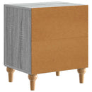 Natskab 2 pcs Grå sonoma-eg 43 x 34,5 x 50 cm Konstrueret træ