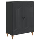 Sideboard Sort 66 x 34,5 x 90 cm Konstrueret træ