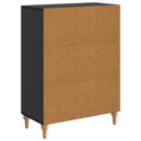 Sideboard Sort 66 x 34,5 x 90 cm Konstrueret træ