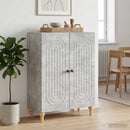 Sideboard Betongrå 66 x 34,5 x 90 cm Konstrueret træ