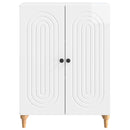 Sideboard Hvid højglans 66 x 34,5 x 90 cm Konstrueret træ