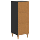Sideboard Sort 33 x 34,5 x 90 cm Konstrueret træ