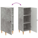 Sideboard Betongrå 33 x 34,5 x 90 cm Konstrueret træ
