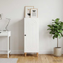 Sideboard Hvid højglans 33 x 34,5 x 90 cm Konstrueret træ