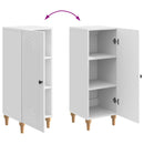 Sideboard Hvid højglans 33 x 34,5 x 90 cm Konstrueret træ