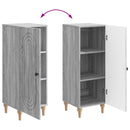 Sideboard Grå sonoma-eg 33 x 34,5 x 90 cm Konstrueret træ