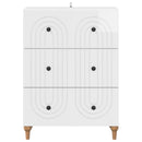 Skuffeskab Hvid højglans 66 x 34,5 x 90 cm Konstrueret træ