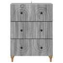 Skuffeskab Grå sonoma-eg 66 x 34,5 x 90 cm Konstrueret træ