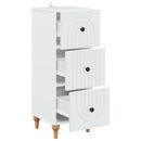Skuffeskab Hvid 33 x 34,5 x 90 cm Konstrueret træ