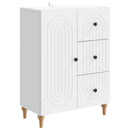 Sideboard med skuffe Hvid 66 x 34,5 x 90 cm Konstrueret træ