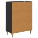 Sideboard med skuffe Sort 66 x 34,5 x 90 cm Konstrueret træ