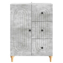 Sideboard med skuffe Betongrå 66 x 34,5 x 90 cm Konstrueret træ