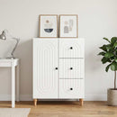 Sideboard Hvid højglans 66 x 34,5 x 90 cm Konstrueret træ