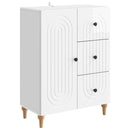 Sideboard Hvid højglans 66 x 34,5 x 90 cm Konstrueret træ