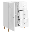 Sideboard Hvid højglans 66 x 34,5 x 90 cm Konstrueret træ
