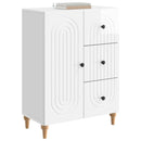 Sideboard Hvid højglans 66 x 34,5 x 90 cm Konstrueret træ