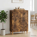 Sideboard med skuffe Røget eg 66 x 34,5 x 90 cm Konstrueret træ