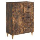Sideboard med skuffe Røget eg 66 x 34,5 x 90 cm Konstrueret træ