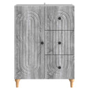 Sideboard Grå sonoma-eg 66 x 34,5 x 90 cm Konstrueret træ