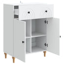 Sideboard med skuffe Hvid 66 x 34,5 x 90 cm Konstrueret træ