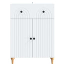 Sideboard med skuffe Hvid 66 x 34,5 x 90 cm Konstrueret træ