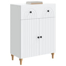 Sideboard med skuffe Hvid 66 x 34,5 x 90 cm Konstrueret træ