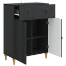 Sideboard med skuffe Sort 66 x 34,5 x 90 cm Konstrueret træ