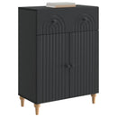 Sideboard med skuffe Sort 66 x 34,5 x 90 cm Konstrueret træ