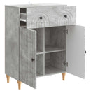 Sideboard med skuffe Betongrå 66 x 34,5 x 90 cm Konstrueret træ
