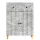 Sideboard med skuffe Betongrå 66 x 34,5 x 90 cm Konstrueret træ