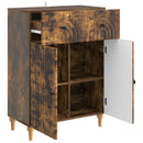 Sideboard med skuffe Røget eg 66 x 34,5 x 90 cm Konstrueret træ