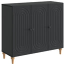 Sideboard Sort 89 x 34,5 x 80 cm Konstrueret træ
